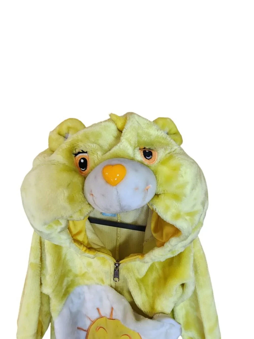 Vintage 1980's Care Bears Costume Yellow Plush Sunshine Sun Bear 3T 4T Halloween